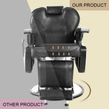 Black Barber Chair Heavy Duty Reclining Hydraulic Professional for Salon/Barbershop/Hair Stylist 47781379