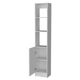 ZUN Brenda Linen Cabinet with 1 door, 3 open shelves B128P189936