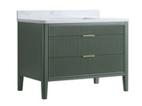 Fully Assembled 36'' Green Freestanding Single Sink Bathroom Vanity with Solid Wood Construction and W1826P308980