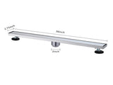 36 Inch Linear Shower Drain with 2-in-1 Flat & Tile Insert Removable Cover, 304 Stainless Steel with 69617649