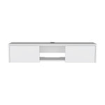 ZUN Glen Floating TV Stand with Side Doors and Central Media Shelf B200P173205