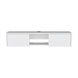 Glen Floating TV Stand with Side Doors and Central Media Shelf B200P173205