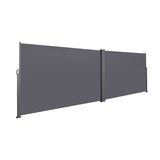 ZUN 276" x 71''Retractable Side Awning, Waterproof & UV-Resistant, Privacy Screen Divider Roll Up W419P143092