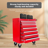 ZUN 7-Drawer Metal Rolling Tool Chest with Wheels,Tool Storage Cabinet With Locking System W2788P206459