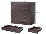 Modern Simple 6-Drawer Dresser Brown 72602814