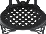 3-Piece Set Of All-Weather Cast Aluminum Dining Furniture Set With Black Frame 14622726