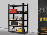 110 x 45 x 180cm 5 Tiers Powder Coated Storage Rack Black 78856835