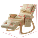 MASSAGE Comfortable Relax Rocking Chair Cream White W60741970