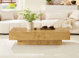 43.31 Inch Burl Wood Veneer Coffee,Rectangle Mid-Century Modern for Living Room,Coffee W2582P431210