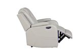 LED & Power Recliner Chair Made With Faux Leather in Ice 659436190283