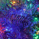 6FT Sliver Pre-Lit Artificial Christmas Tree, Hinged Full Tree with Metal Stand, 800 Branch Tips, 27922000