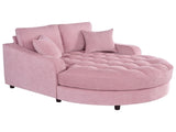 55" Modern Chaise Lounge Sofa Bed Upholstered Sofa Couch with Tufted Seat and Detachable Pillows for N719P256002P