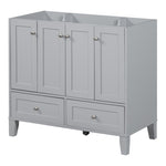 ZUN 36'' Bathroom without Countertop,Solid Wood Frame Bathroom Storage Cabinet Only, Freestanding WF317177AAE