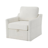 Swivel Arm Chair with Soft Chenille Fabric, Comfy Accent Chair for Living Room. Bedroom .Reading W2671P296992