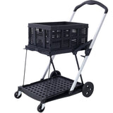 Collapsible Utility Multi Use Functional Collapsible Shoppings 2-Tier Collapsible Shopping 39512024