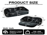 86-inch Curved Convertible Sofa Recliner, 2-in-1 Frameless Folding Sofa Bed with Pull-Out Base and W3505P452820