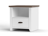 22 inch 1-drawer file, No Assembly Required, Jasmine Whitewash and Barnwood Finish B108131546