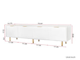 Modern warm white TV cabinet for 80 inch TV Stands, for Living Room Bedroom W33153230