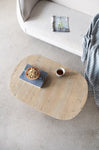 ZUN 36x24x15" Cream Oval Coffee Table W2078P161503