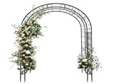 134*59*213cm Double Layer Iron Art Arc Top Iron Arch Black 57071118