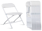 10pcs Injection Molding Classic Garden Plastic Folding Chair White 18735770