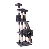 ZUN 67'' Multi-Level Cat Tree Tower, Kitten Condo House with Scratching Posts, Kitty Play Activity W2181P152200