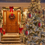 4PCS Set 4.7" Christmas Glass Ball Ornaments Holiday Tree Hanging Decorations Party Decor Supplies 06070942