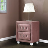 Pink 2-Drawer Nightstand B062P209014