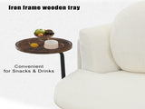 42.5" Single sofa chair,One-piece side table,With Cresent-Shaped footstool,Movable W1628P256787