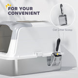 Stainless Steel Enclosed Litter Box for Cats 21843372