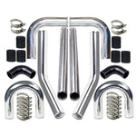 ZUN Universal 3" Inch Aluminum Intercooler Piping U-Pipe Kit+Coupler Black+T-Clamps 80692802