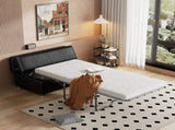 Twin Size Folding Ottoman Sleeper Bed with Mattress Convertible Guest Bed Black WF307724AAB