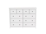 Modern White 10-Drawer Dresser for Bedroom - Ample Storage Wide Chest of Drawers, Sturdy & Safe W1785P298992