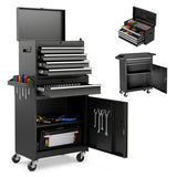 Tool Chest, 5-Drawer Rolling Tool Storage Cabinet with Detachable Top Tool Box, Liner, Universal W2660P180061