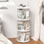 ZUN 360&deg; Rotating Bookshelf, Small Corner Bookcase with Small Footprint, 3 Tier Floor Standing 67954928