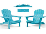 Wood Patio Chair for Garden Outdoor Wooden Folding Embossed Adirondack Chair Solid Wood W1390P462315