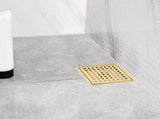 6 Inch Square Shower Drain with Removable Square Patterned Grate, 304 Stainless Steel with Flange 99835078