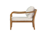 Acacia wood patio furniture club chair,24" deep seat design with soft cushion, suitable for N780P387144T