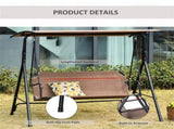 2-Seat Outdoor Patio Swing Chair-Brown 17252537