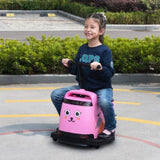 ZUN 12V Kids Ride On Box, Electric Box Car with High-Low Speeds, Variable Speed Throttle, MP3, USB, W2181P162601