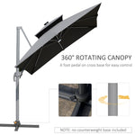 ZUN Outdoor beach umbrella/ Cantilever Umbrella （Prohibited by WalMart） 64502312