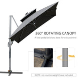 ZUN Outdoor beach umbrella/ Cantilever Umbrella （Prohibited by WalMart） 64502312