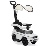 ZUN 3 in 1 Ride on Push Car for Toddlers with Canopy and Storage, White W2181P202872