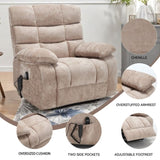 Lift Recliner Chair Heat Massage Dual Motor Infinite Position Up to 350 LBS Large Electric Power W3224P288641