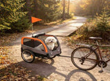 Dog Bike Trailer Pet Cart Bicycle Carrier with 2 Entrances, Safety Leash, Reflectors & Flag 20304097