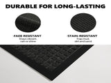 1PC Polypropylene Small Grid Composite Rubber Mat, Gray, 60x90x0.7cm, Kitchen & Home Anti-Fatigue 82871442