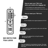 Luggage set of 5 pieces, expandable hard PC luggage set with TSA lock for rotating wheels, W284P202777