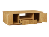 46.5"modern luxury oval coffee table with drawers and storage compartments, curved contour design, W1162P339120
