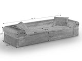 3Seater Sofa Boneless Couches,No Assembly Needed, Modern Sofa for Compact Living Rooms, Apartments, W3396P483187