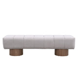 Upholstered Dining Bench for Dining Room, No-Assembly End of Bed Entryway Bench Ottoman for Bedroom N779P253550L